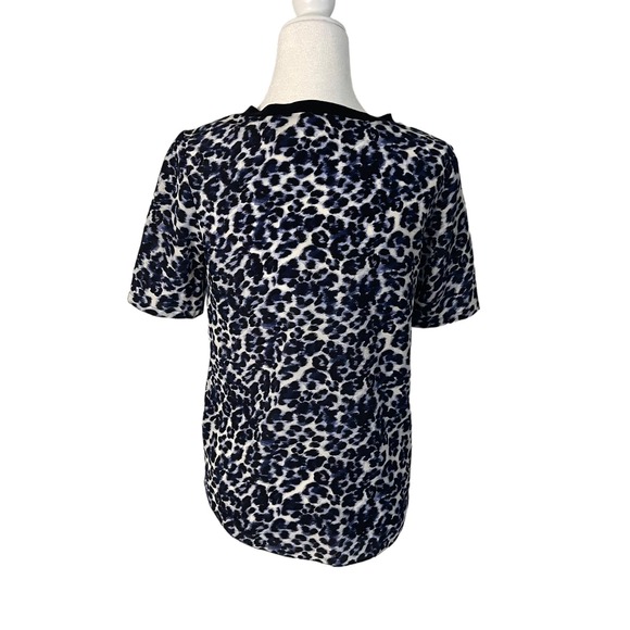 Rebecca Taylor 100% silk short sleeve leopard print shirt - Picture 6 of 9